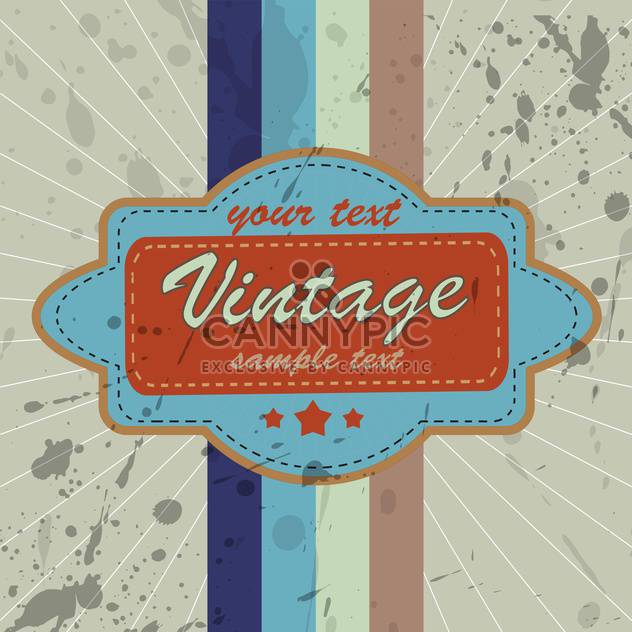 Vector illustration of vintage colorful background with stripes and text place - vector #126287 gratis