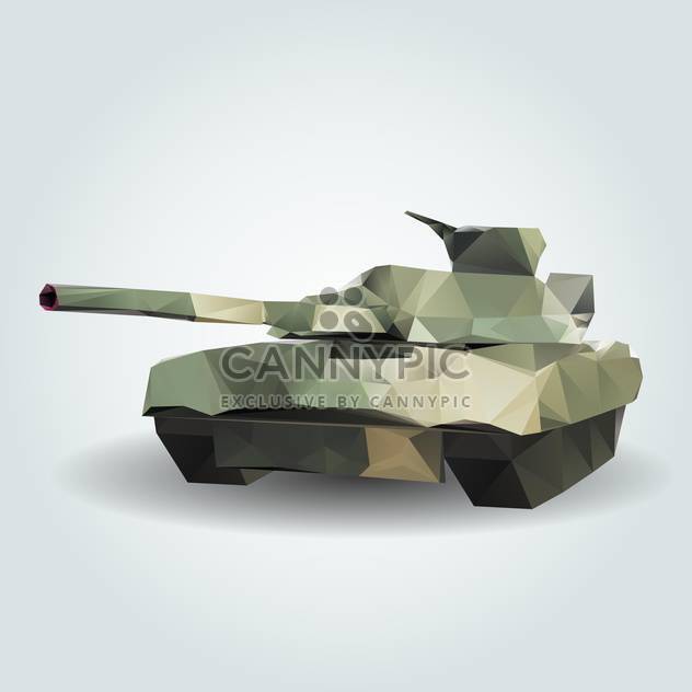 Vector illustration of abstract army tank on grey background - Free vector #126737