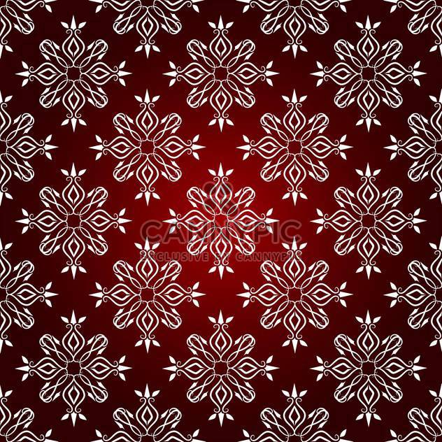 Vector vintage background with floral pattern on red background - vector gratuit #126837 