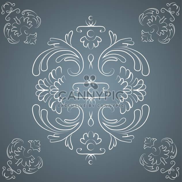 Vector vintage dark background with floral pattern and text place - vector #126957 gratis