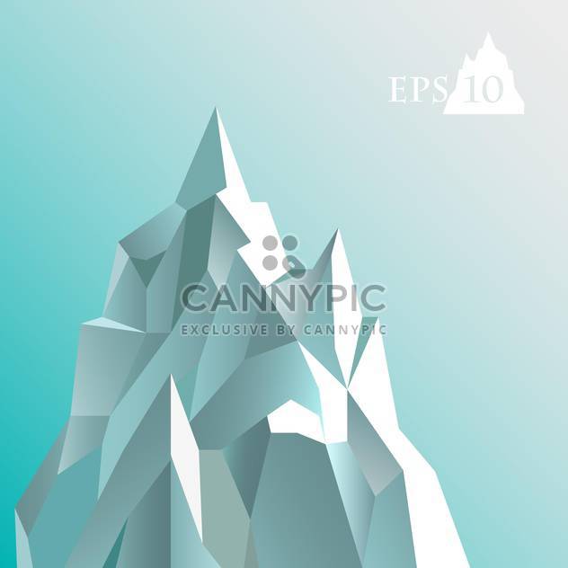 Vector illustration of abstract iceberg on blue background - Free vector #127257