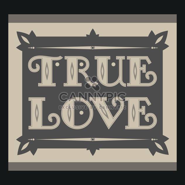 true love text on black background - vector #127417 gratis