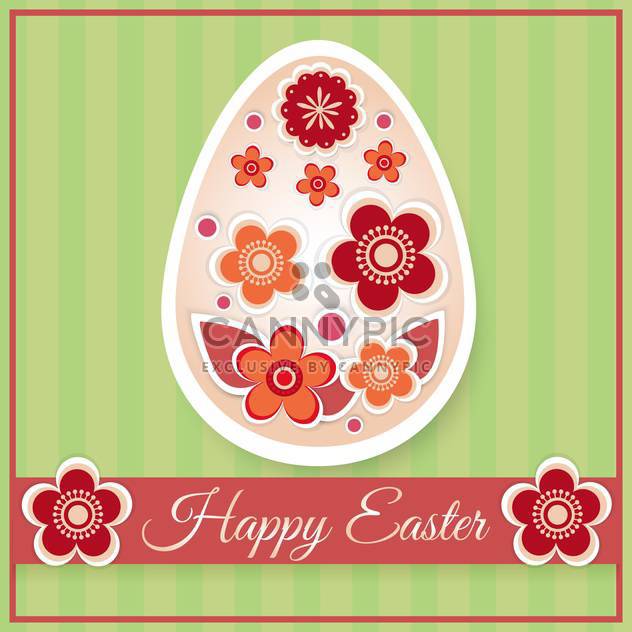 Floral easter egg for holiday background - бесплатный vector #127817