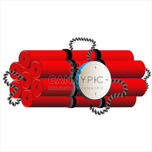 red dynamite on white background - vector gratuit #128007 