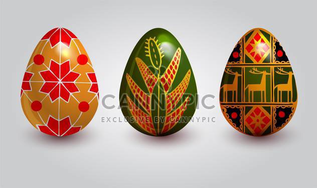 holiday background with easter eggs - Kostenloses vector #128057