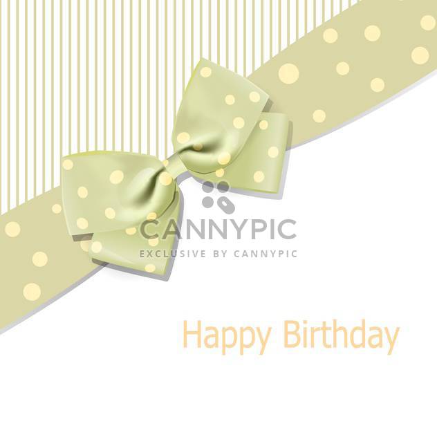 Vector birthday background with bow and text place - бесплатный vector #128087