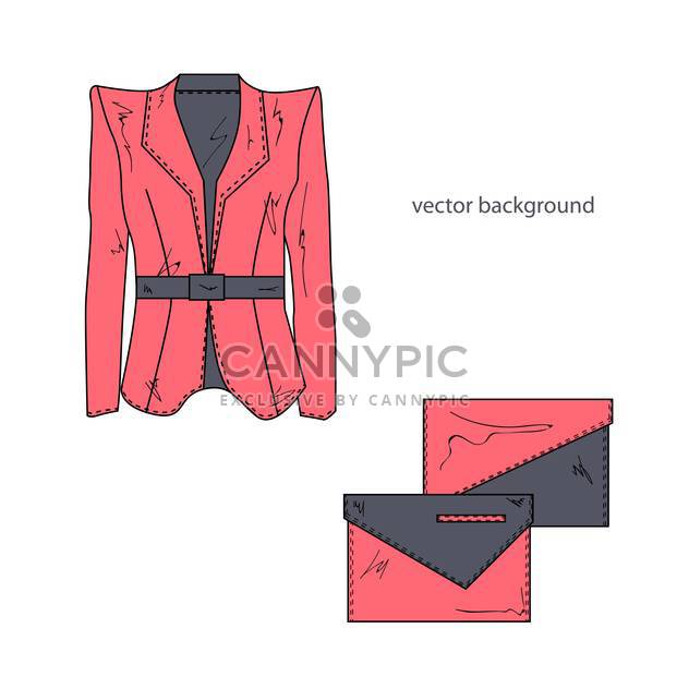 Jacket with bags vector illustration. - бесплатный vector #128167