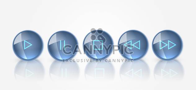 Vector set of media buttons. - Free vector #128427
