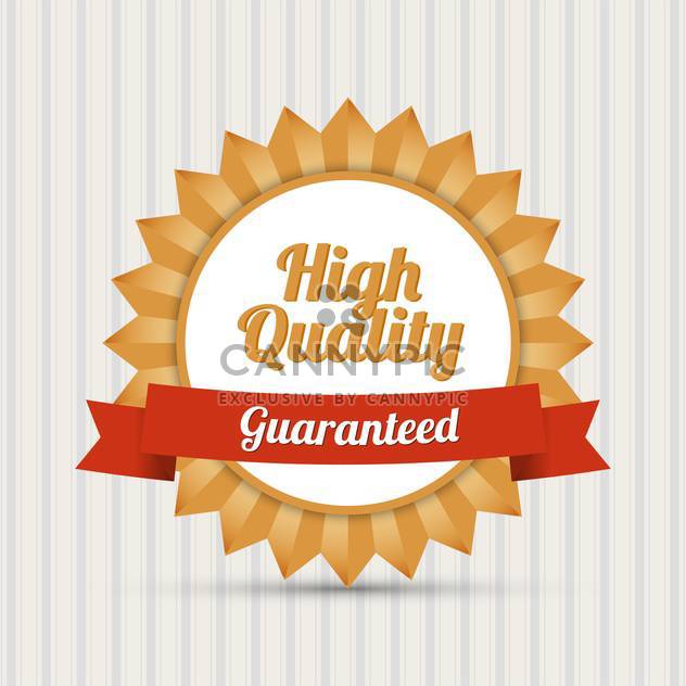 Vector retro badge with text high quality Guaranteed - Kostenloses vector #128617