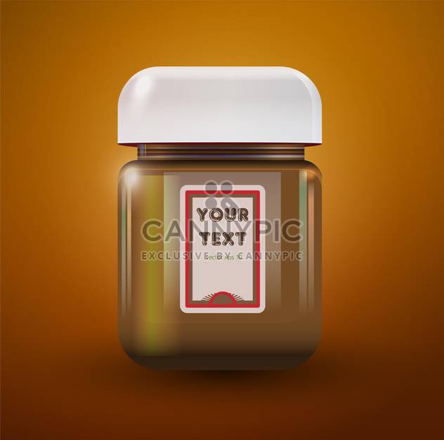 Vector illustration of a jar of peanut butter - vector gratuit #128717 