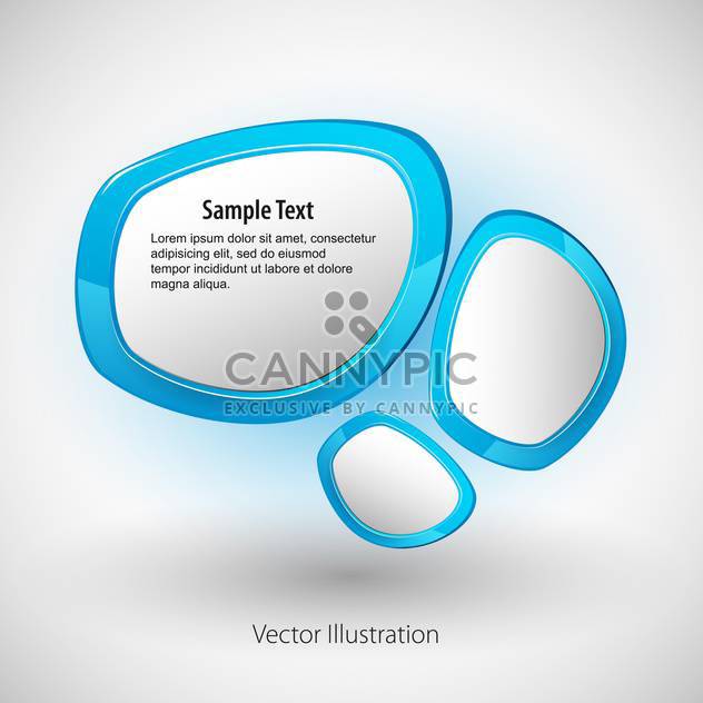 Three vector bubbles with blue borders with sample text - vector #128747 gratis