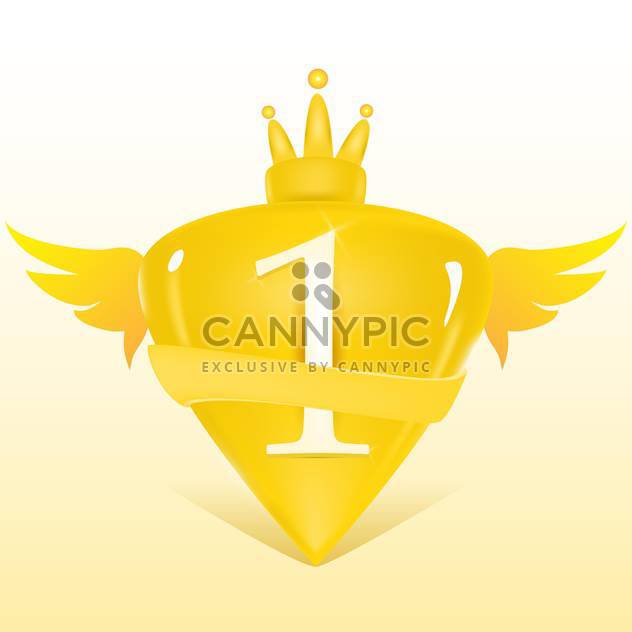 Vector illustration of 1st place golden crest - Free vector #128757