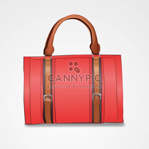 Vector illustration of leather briefcase on white background - vector #128857 gratis