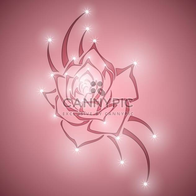 abstract background with pink rose - vector gratuit #129137 