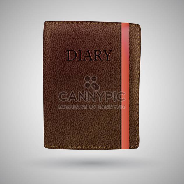 leather diary book illustration - Free vector #129217