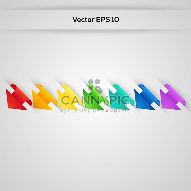set of vector paper stickers arrows - vector gratuit #129237 