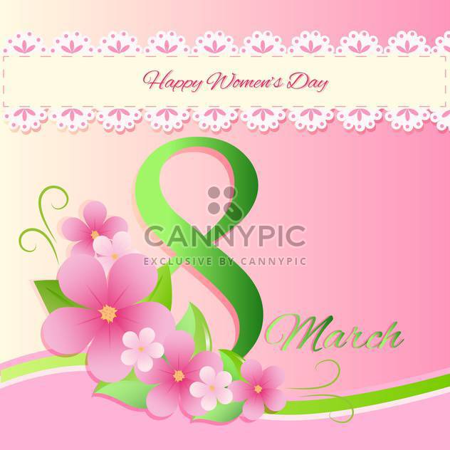women's day vector greeting card - Free vector #129247