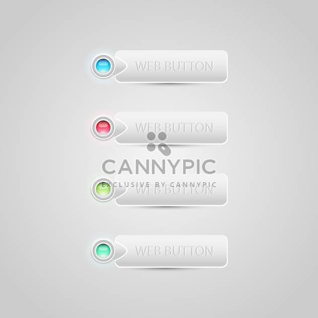 Vector colorful buttons on gray background - бесплатный vector #129457