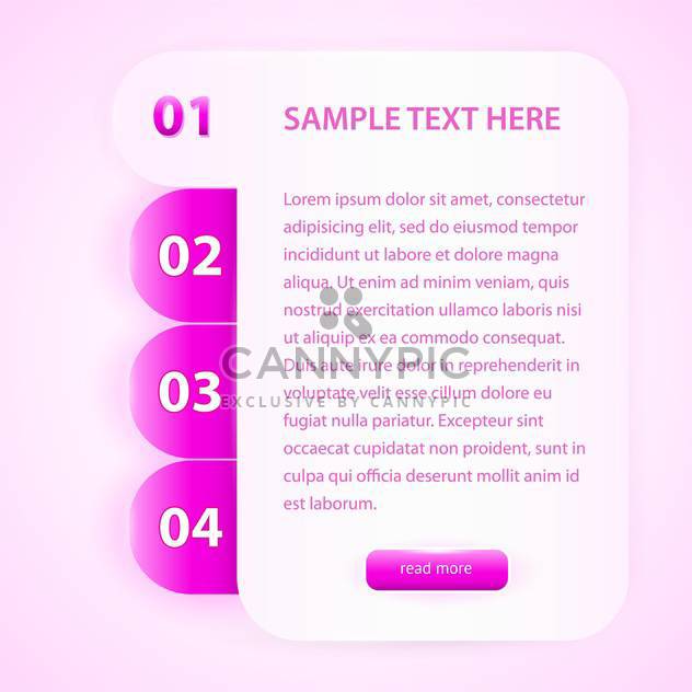 Vector pink banner with numbers - vector #129567 gratis