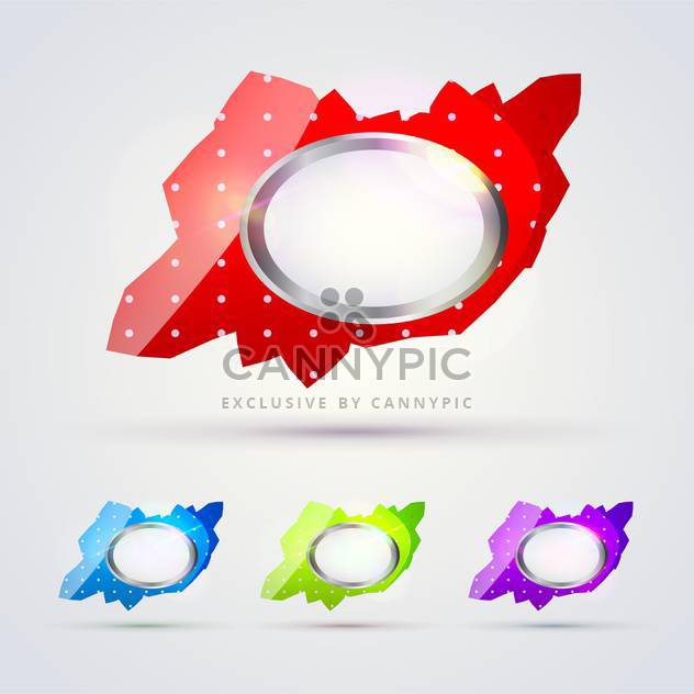 Colorful glossy banners for message - Free vector #129967