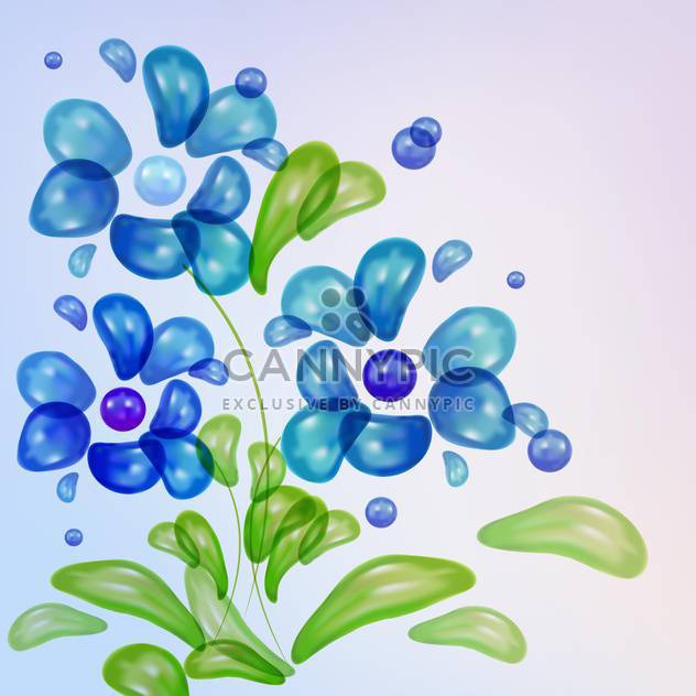water drops shaped vector flowers - vector gratuit #130317 