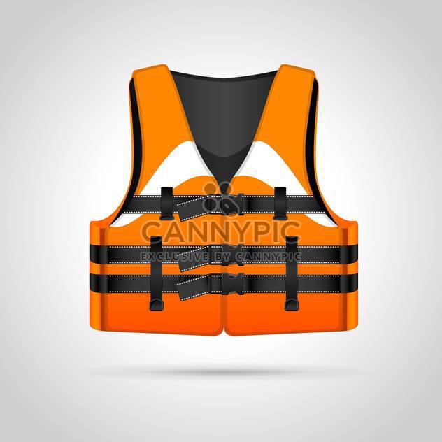 Life vest illustration icon, isolated on white background - vector gratuit #130407 
