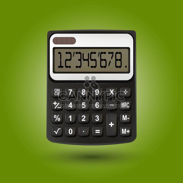 Vector calculator on green background - vector gratuit #130437 