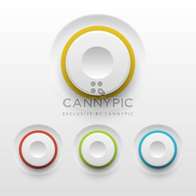 Vector buttons on white background - Free vector #130847