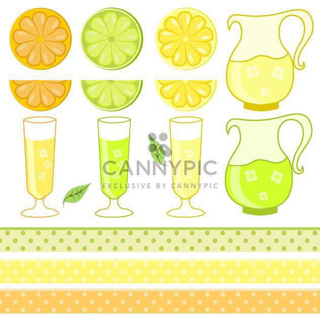 citrus juice set vector illustration - vector #130927 gratis