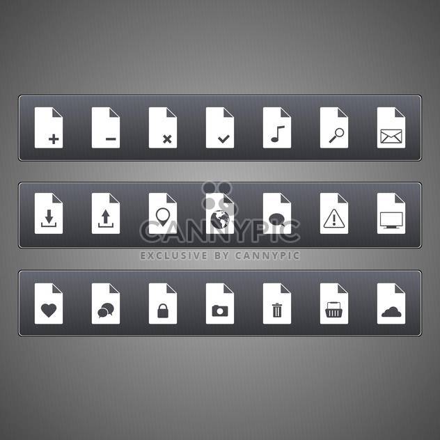 Computer and internet web icons buttons set - Free vector #131027
