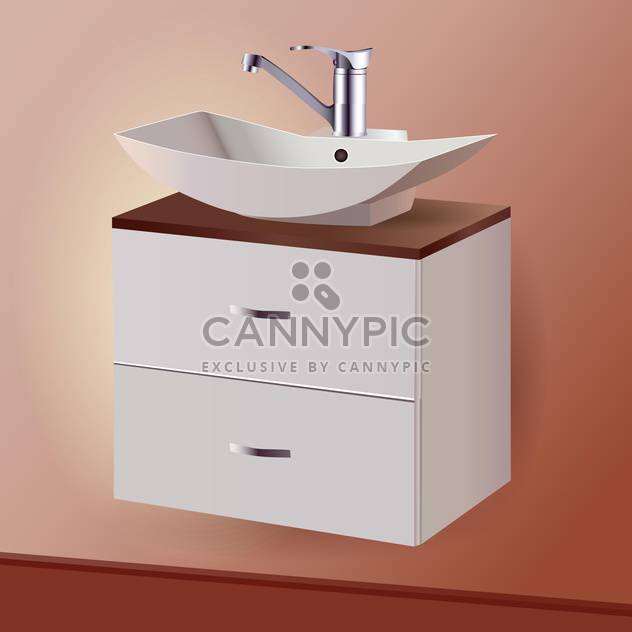 Washing sink vector illustration - Kostenloses vector #131107