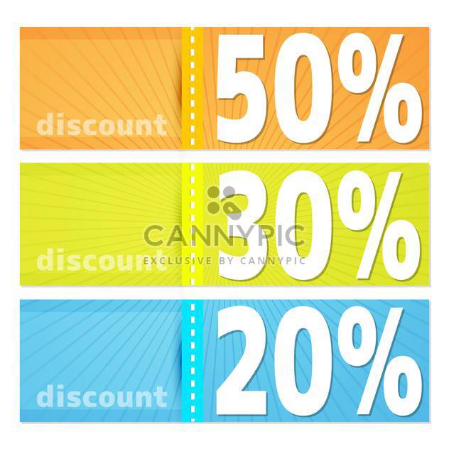 Discount labels for shopping concept - vector #131377 gratis