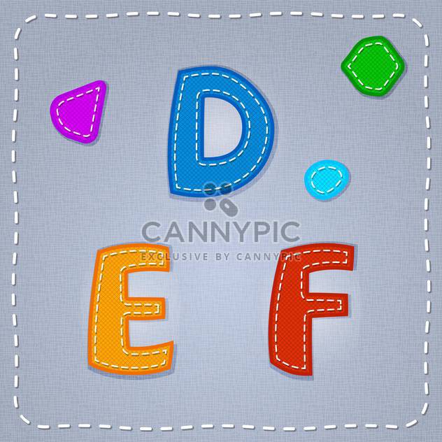 Vector colorful font on grey background - Free vector #131667