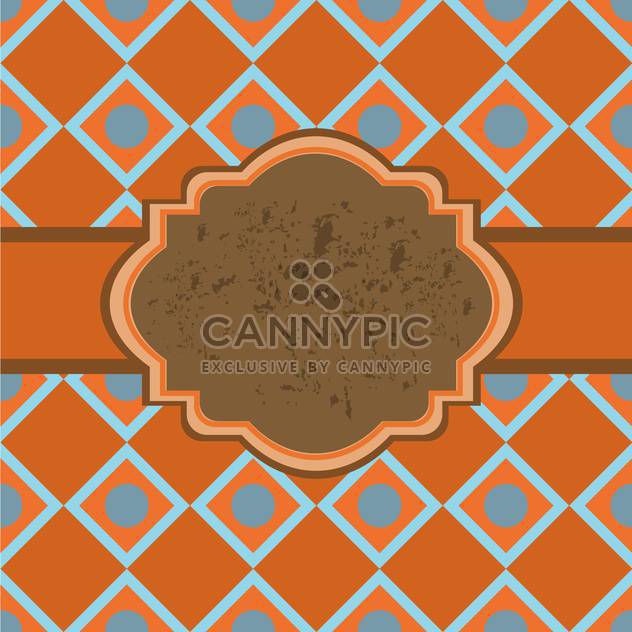 Vintage frame with seamless pattern background - Free vector #132077