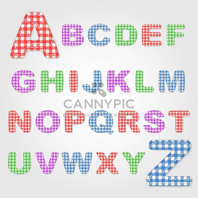 old fashioned colorful alphabet,vector illustration - бесплатный vector #132347