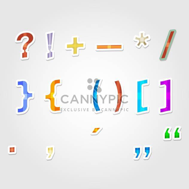 vector punctuation marks and vector symbols - Free vector #132707