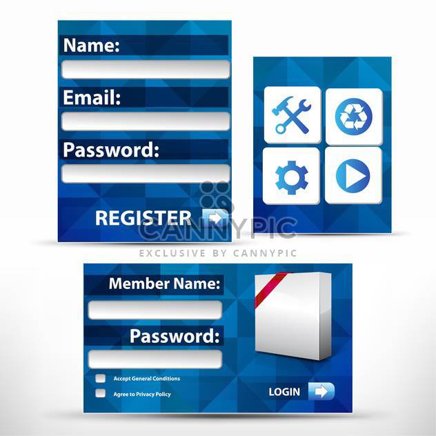 vector registration web icon form - бесплатный vector #132747