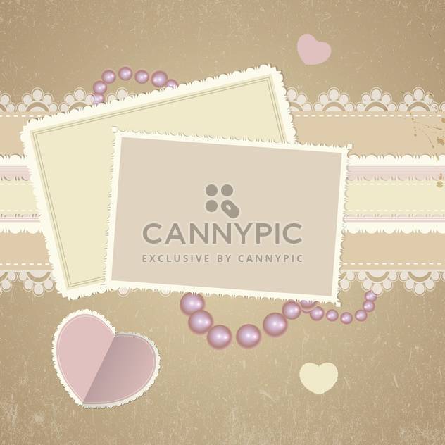square cards on romantic background - vector #132837 gratis