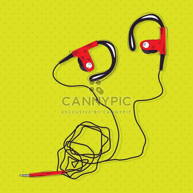vector illustration of stereo headphones - Kostenloses vector #133037