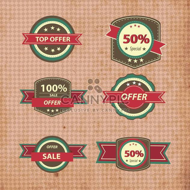 retro discount shopping signs - Free vector #133187
