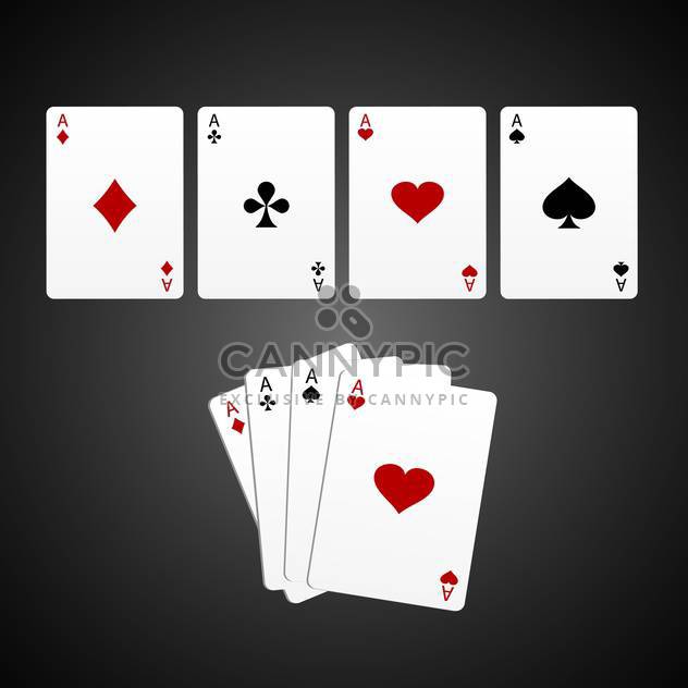 aces game cards vector background - бесплатный vector #133207