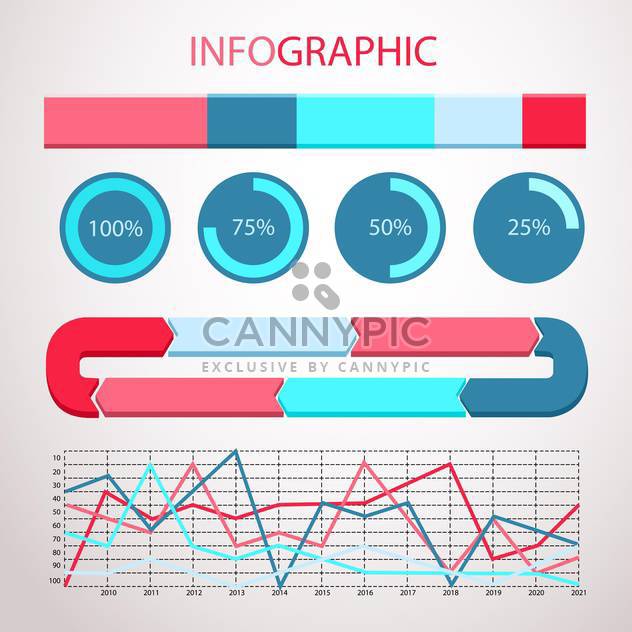 business infographic elements vector set - Free vector #133277