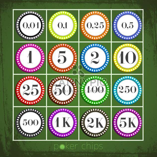 poker chips collection set - vector gratuit #133307 