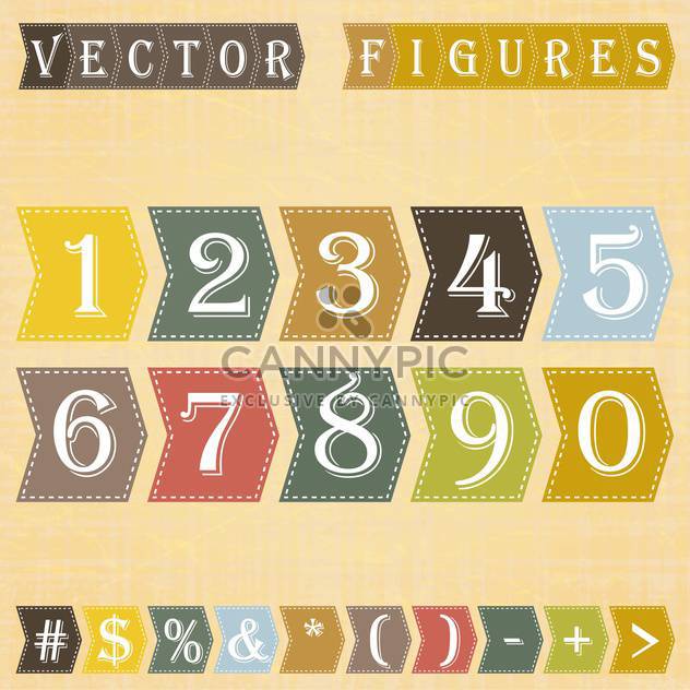 vector numbers set background - бесплатный vector #133477