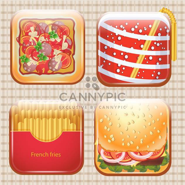 food icons set background - бесплатный vector #133757