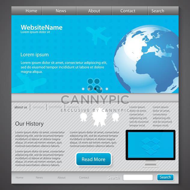 abstract website template background - Free vector #134457