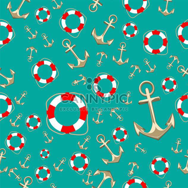 background with anchors and buoys - Free vector #134557