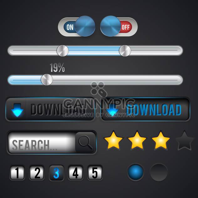 icons for web searching and downloading - бесплатный vector #134567