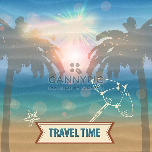 travel time vector background - Free vector #134607