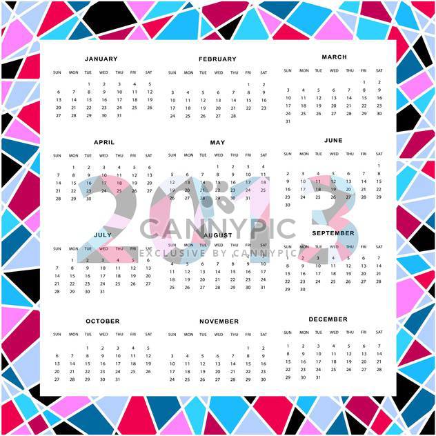 vector year calendar background - vector gratuit #134707 